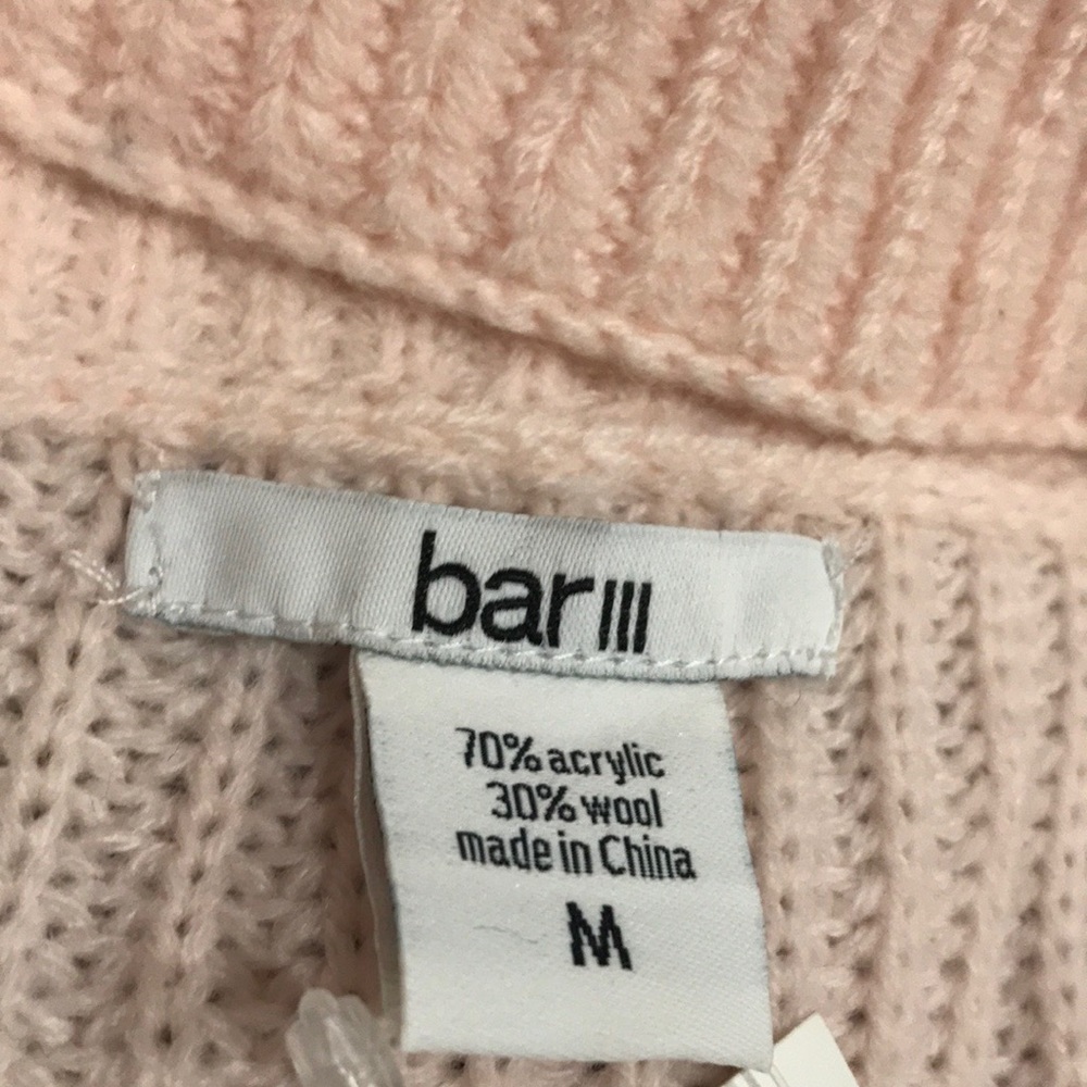 Bar III Wool Blend Ling Sleeve Choker. M - Picture 6 of 6